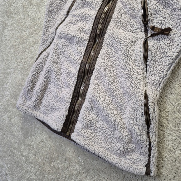 Kuhl Flight Vest Womens Small Beige Deep Pile Fleece Sherpa Full Zip Outdoor - Picture 3 of 11